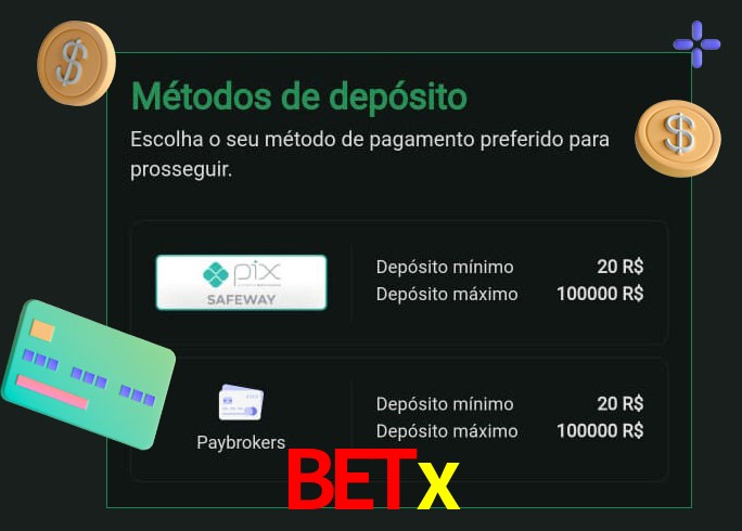 O cassino betx oferece uma grande variedade de métodos de pagamento